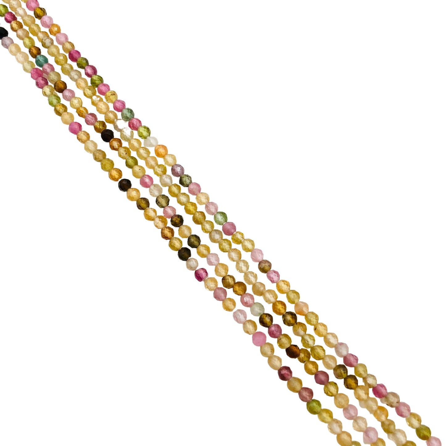 Natural Multi Tourmaline 2.5mm Rondelle Beads 2 Strands 14 Inch