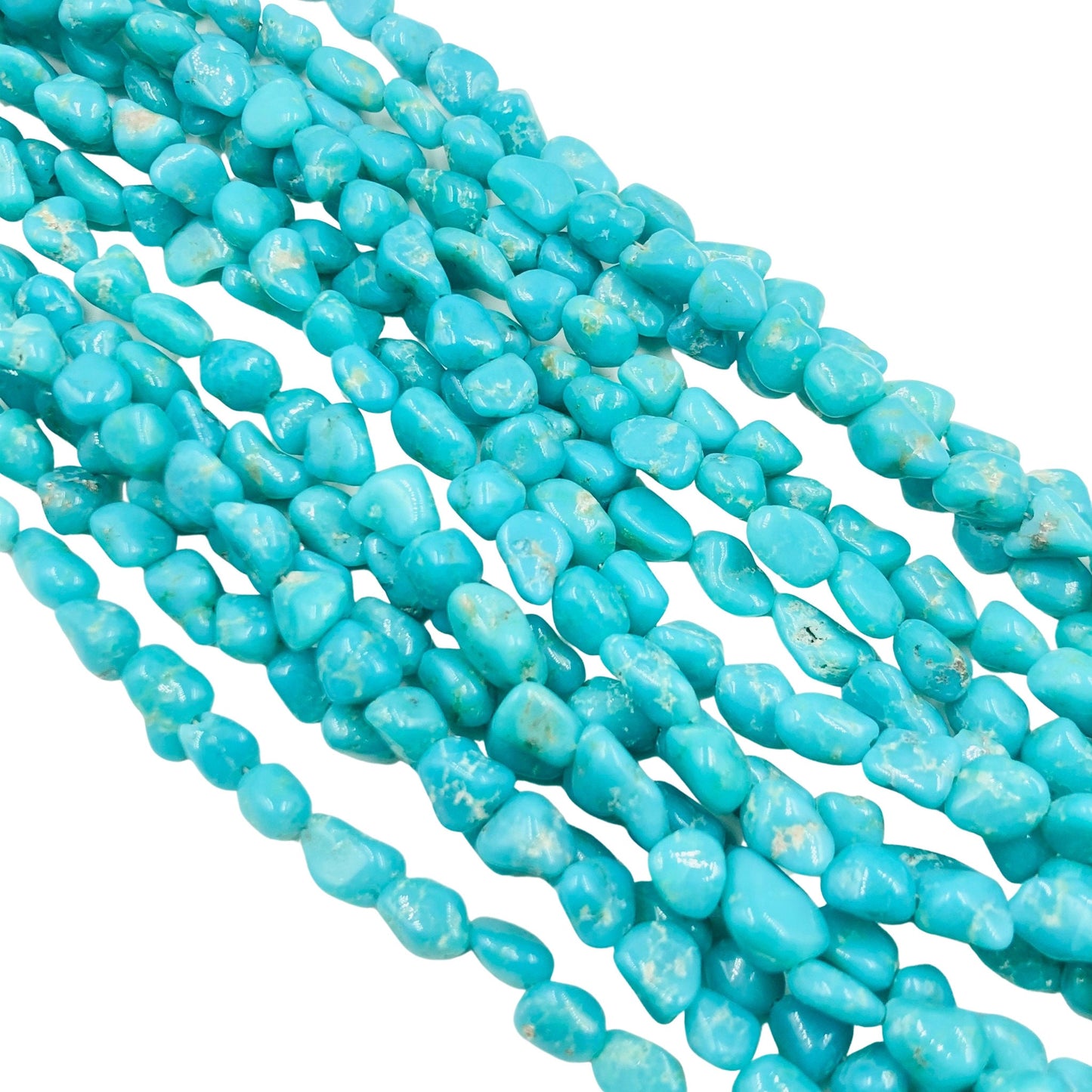 Natural Arizona Turquoise Smooth Nugget Tumble Beads