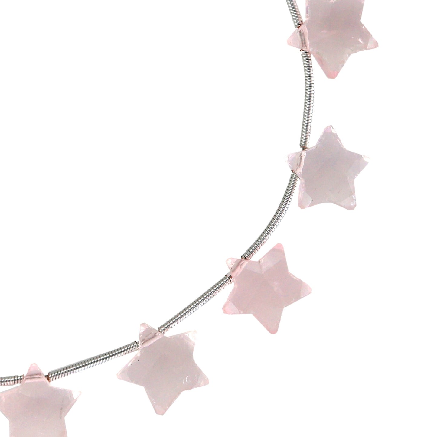 10 pcs Natural Rose Quartz Faceted Star Gemstone Beads, Rose quartz star shape briolette , Wholesale rose quartz star Gemstone SKU- BBI118