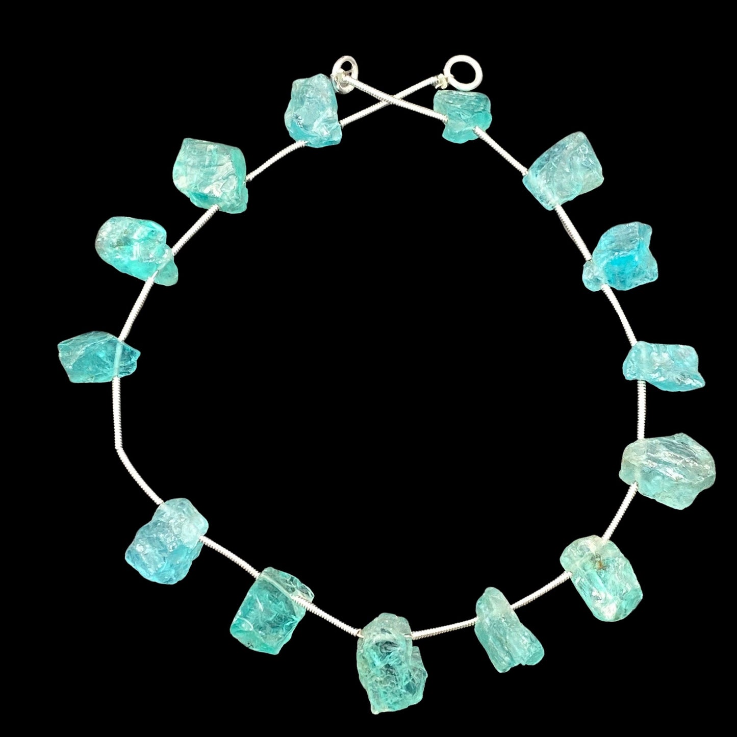 14 Pieces Natural Apatite Side Drill Rough Cluster Raw Healing crystal stones, Rough Apatite raw For Jewelry Making SKU- BBI1550