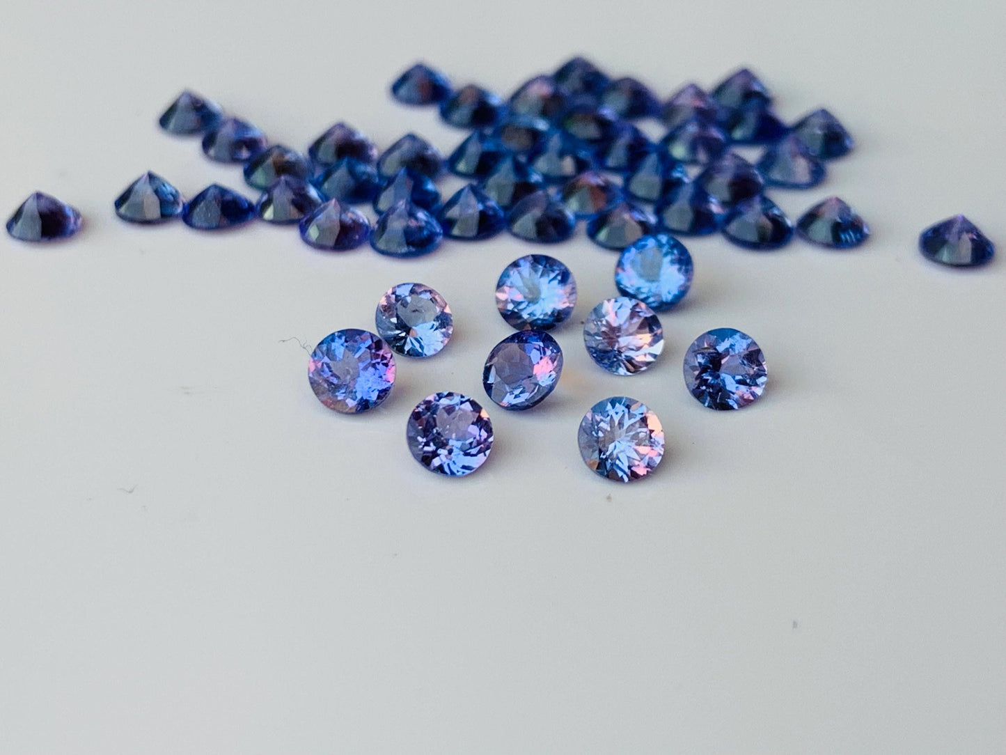 Natural Tanzanite Faceted Round Shape Cut Stone CALIBRATED Loose Stone Cut Round Jewelry Making Semi Precious Stone For ring, gift for her