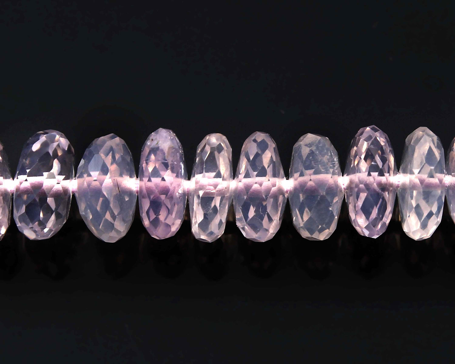 12mm-13mm Natural Purple Quartz Gemstone - Rondelle Beaded Necklace - Handmade Faceted Lavendra Quartz Gemstone Necklace BBI662