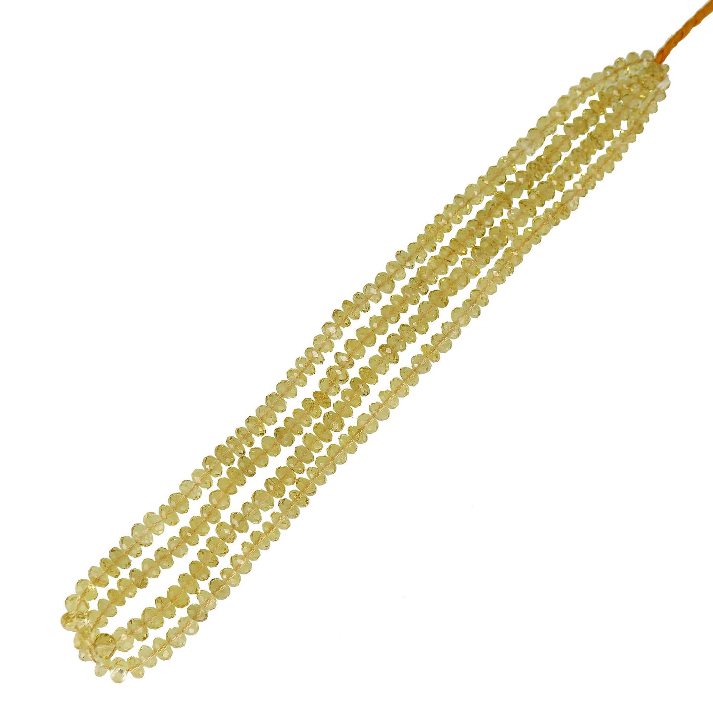 Citrine Quartz Gemstone Faceted Rondelle beads ,Top Quality Citrine Gemstone Beads Full Strand 16 Inch Quality 5mm - 6mm SKU- BBI594