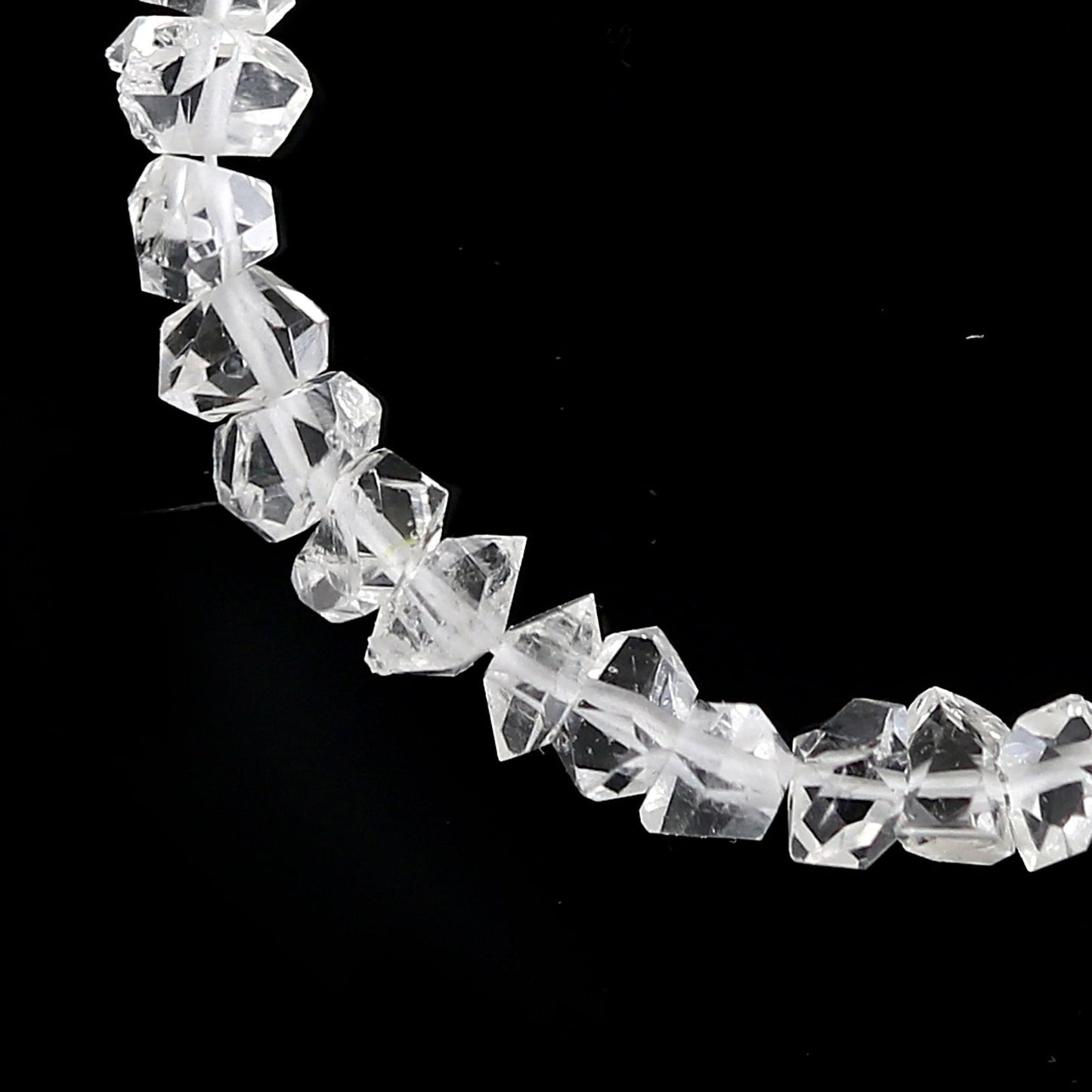 Clear White Herkimer Diamond Quartz Nuggets, 4-5mm Natural Double Terminated Clear Quartz Crystals- Small Herkimer Rough Stone