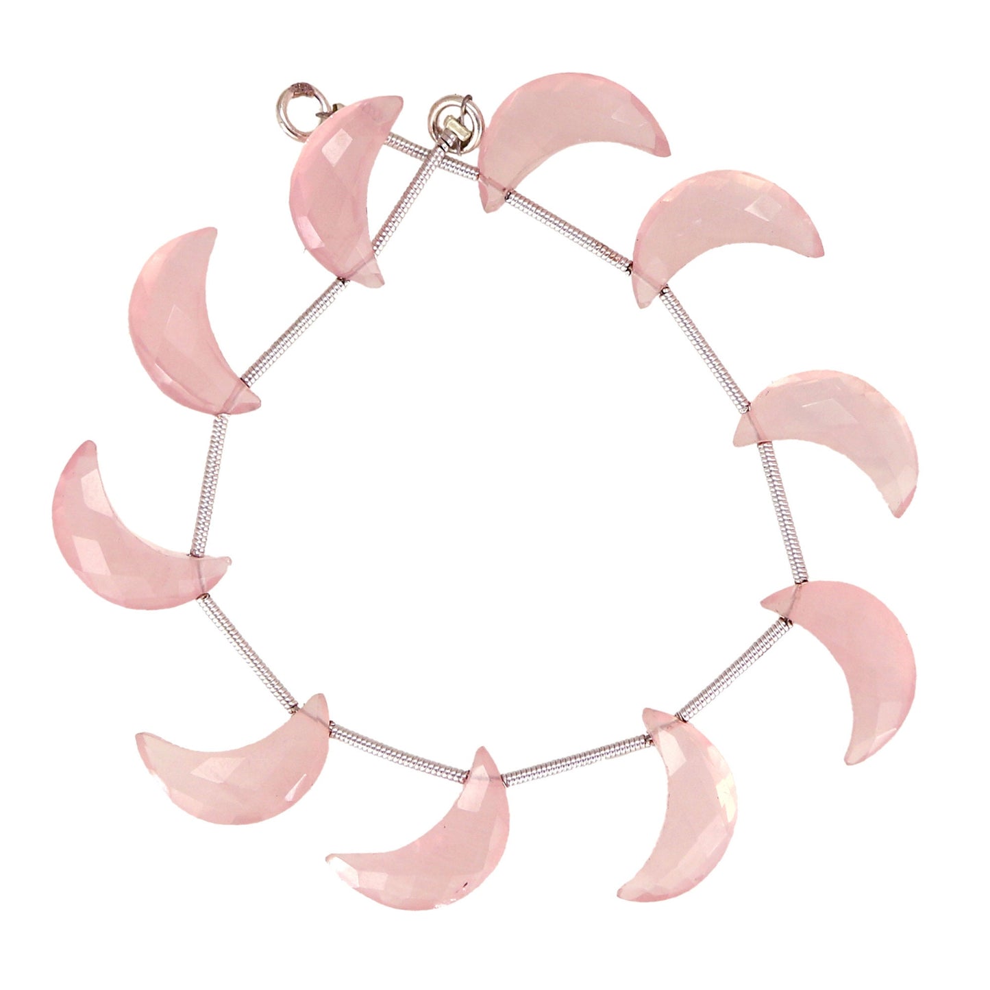 10 Pieces Natural Rose Quartz gemstone, Crescent moon shape gemstone, carving gemstone, natural gemstone, moon shape gemstone, size 7x16mm
