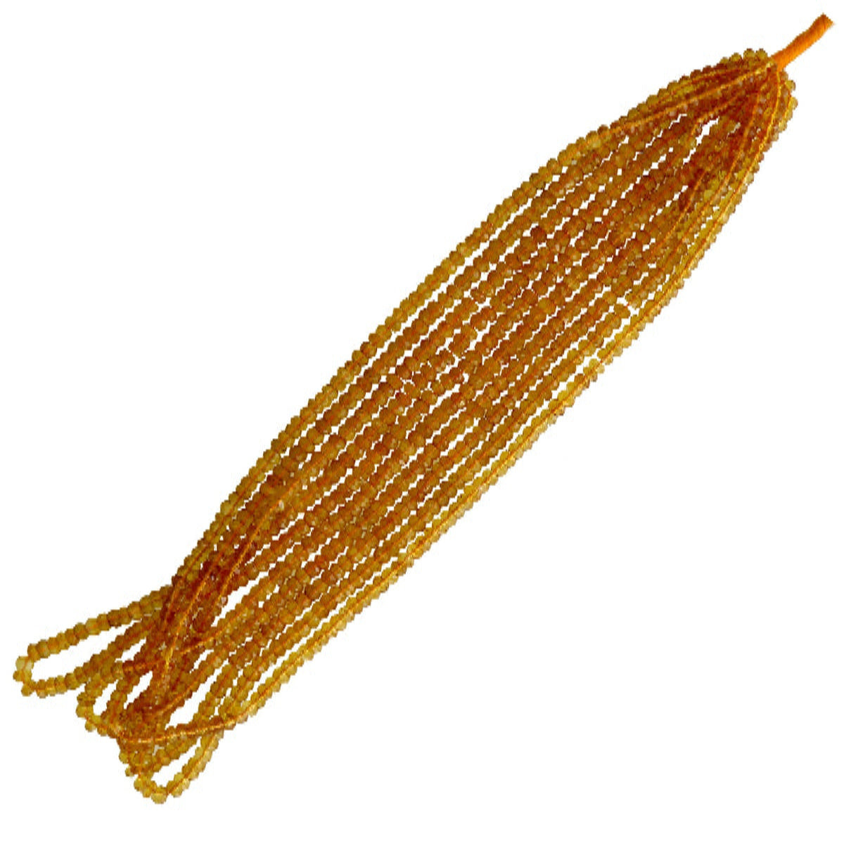 Natural Citrine Faceted Roundel Beads 4–4.5mm | Gemstone Beads for Jewelry