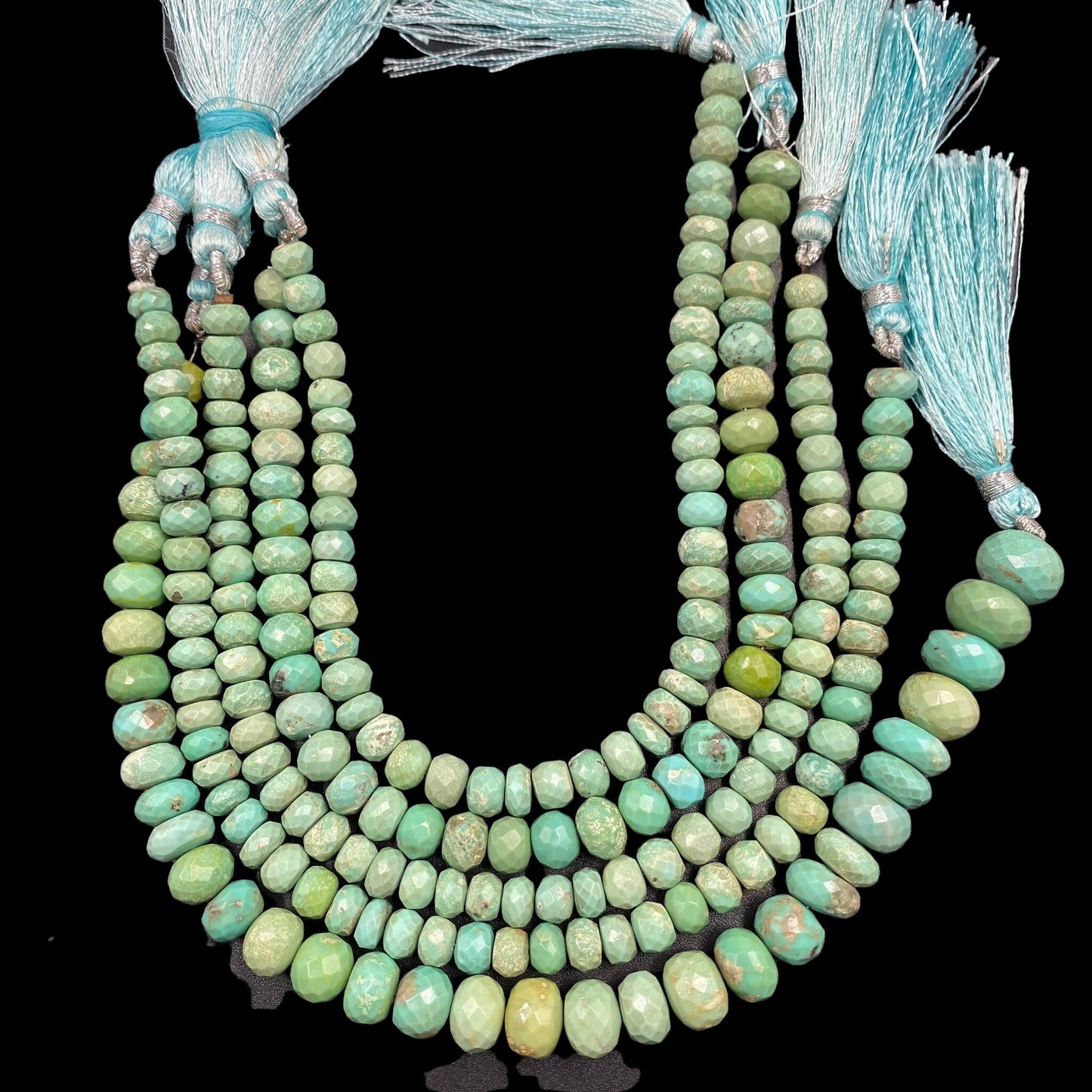 Natural Genuine Arizona Turquoise Faceted Rondelle Beads , Arizona Turquoise Gemstone Beads,Turquoise Rondelle Beads For Jewelry , BBI1700