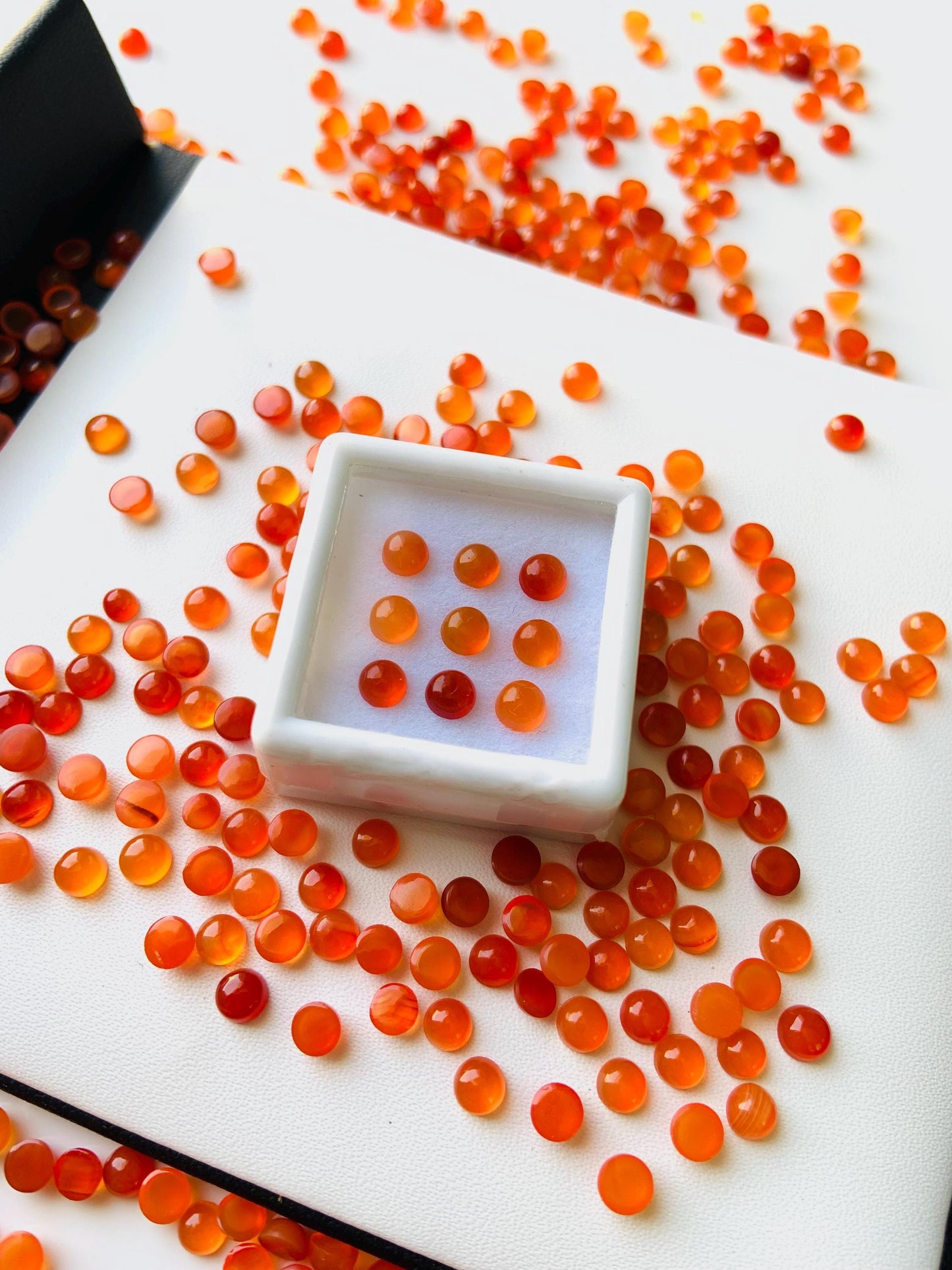 Natural Carnelian Smooth Round Gemstone Cabochon, CALIBRATED Loose Stone Cab, Round Jewelry Making Cabochons Semi Precious Cabochon