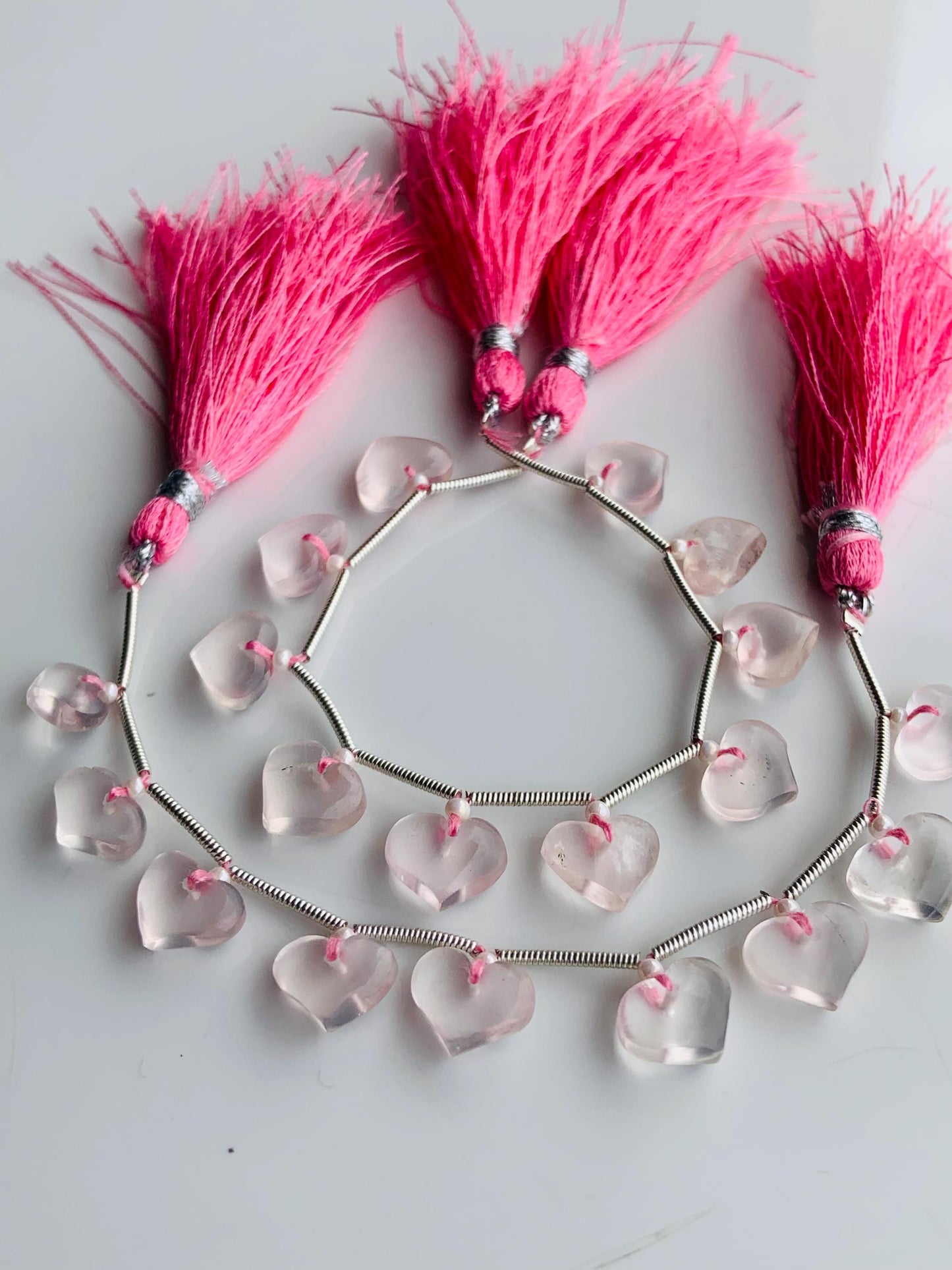 10 Pcs Natural Rose Quartz smooth heart shape face drill gemstone Fancy shape Briolette gemstone bead for jewelry Size 8x10x5 gift for her