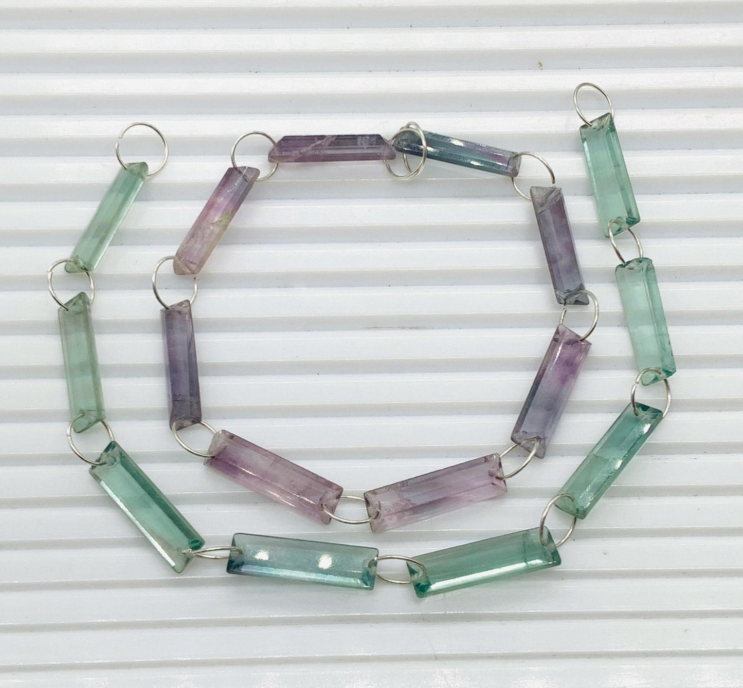 10 Pieces Natural Multi Fluorite Baguette Step cut Faceted Gemstone beads Size 20X6X4mm Gift for her Both Side face Drill stones BBI1128