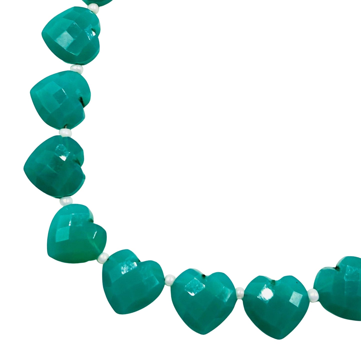 Natural Chalcedony Chrysoprase Hand Carved Heart Shape Gemstone Beads, Faceted Heart Shape Gemstone Briolette, Jewelry Supplies, SKU-BBI326