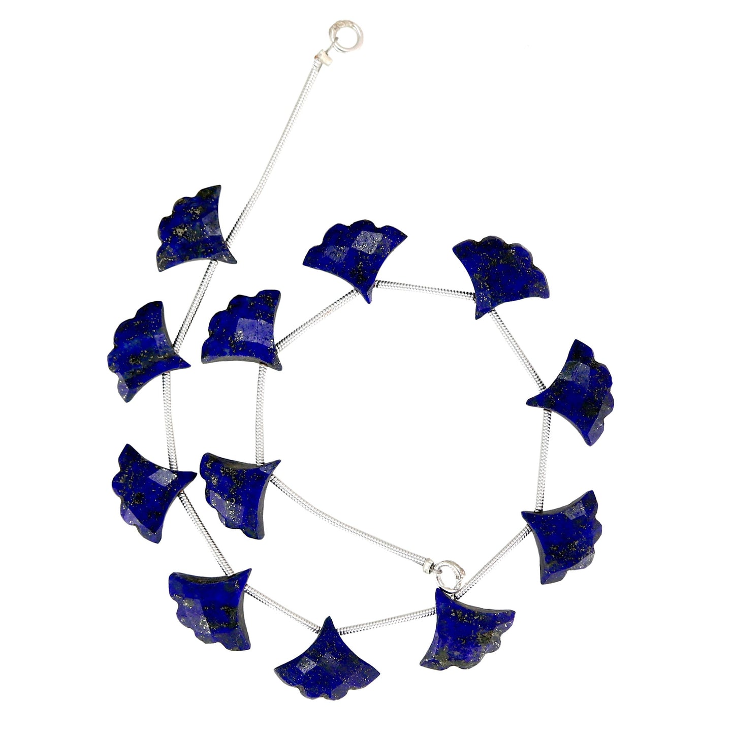 Natural Lapis Lazuli Tree Shape Carved Briolette Beads for Jewelry Making