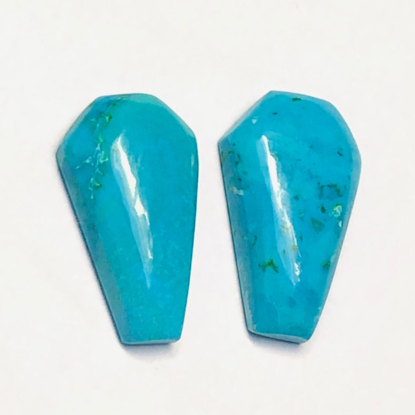 1 Pair Howlite Turquoise Smooth Cut Coffin Shape Gemstone, Size 11X18mm, Matching Pair Briolette, Earring Making , SKU - BBI984