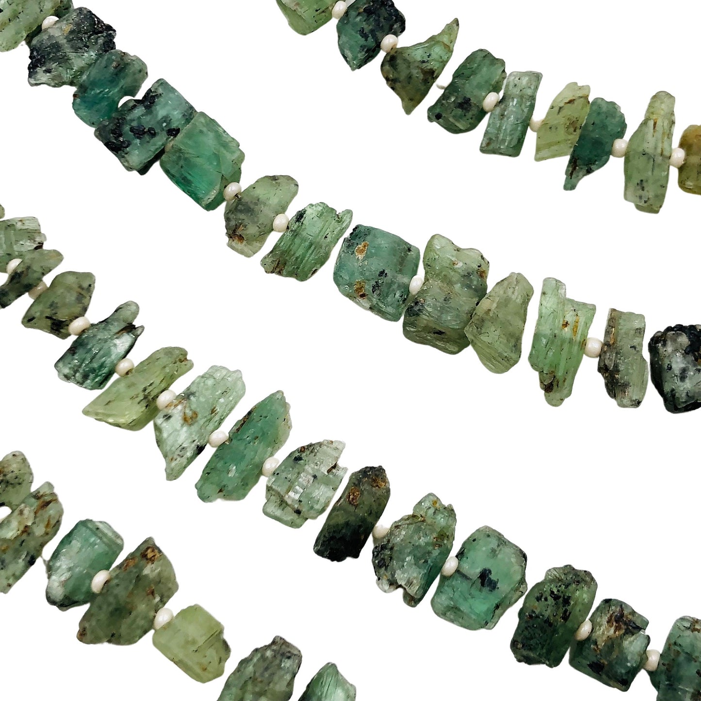 Natural Mint Green Kyanite Rough Beads – Center Drilled | AAA Quality