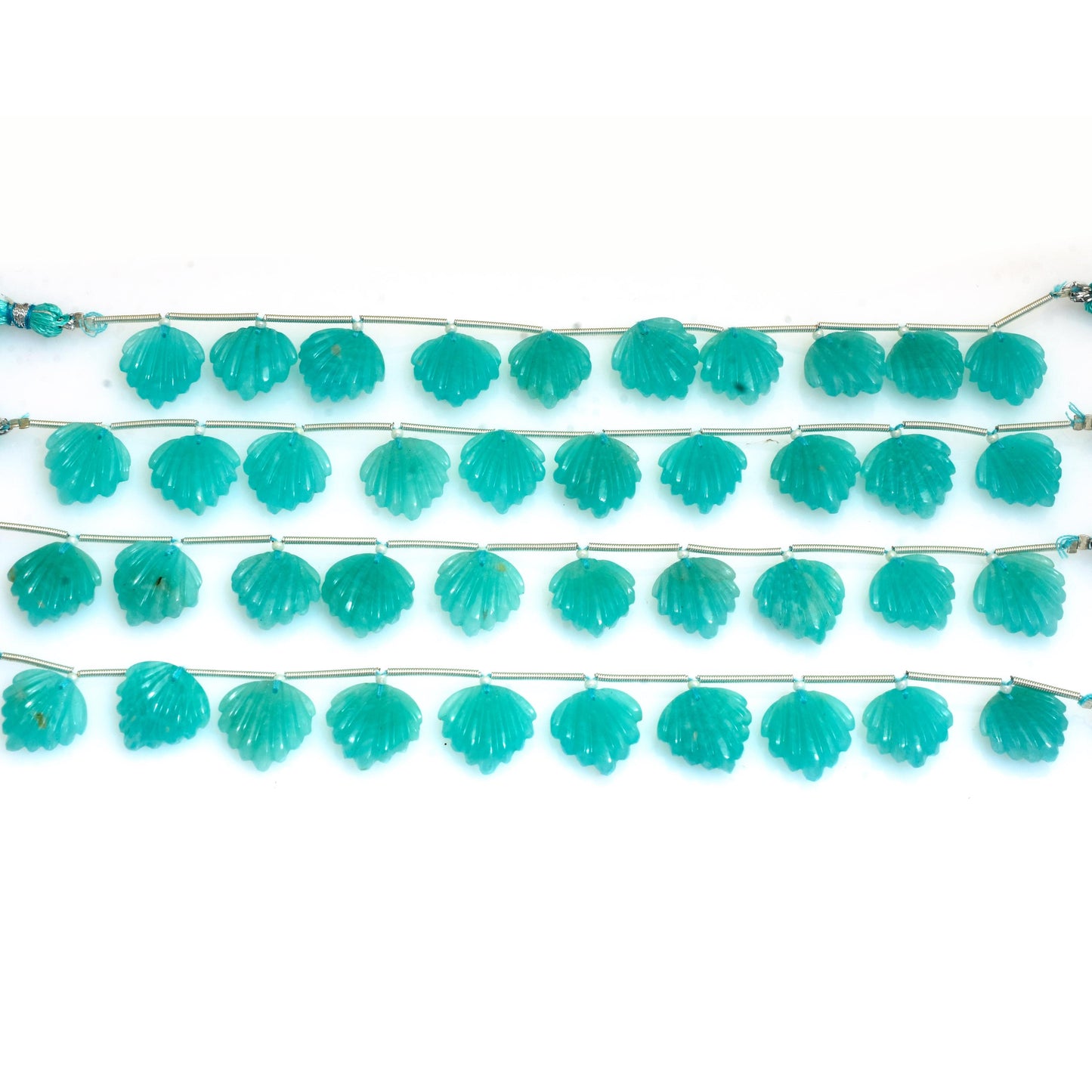 10 pieces Natural Amazonite Slot carved fancy shape gems stone Briolette Beads for jewelry making size 15x15mm carving gemstone for pendent