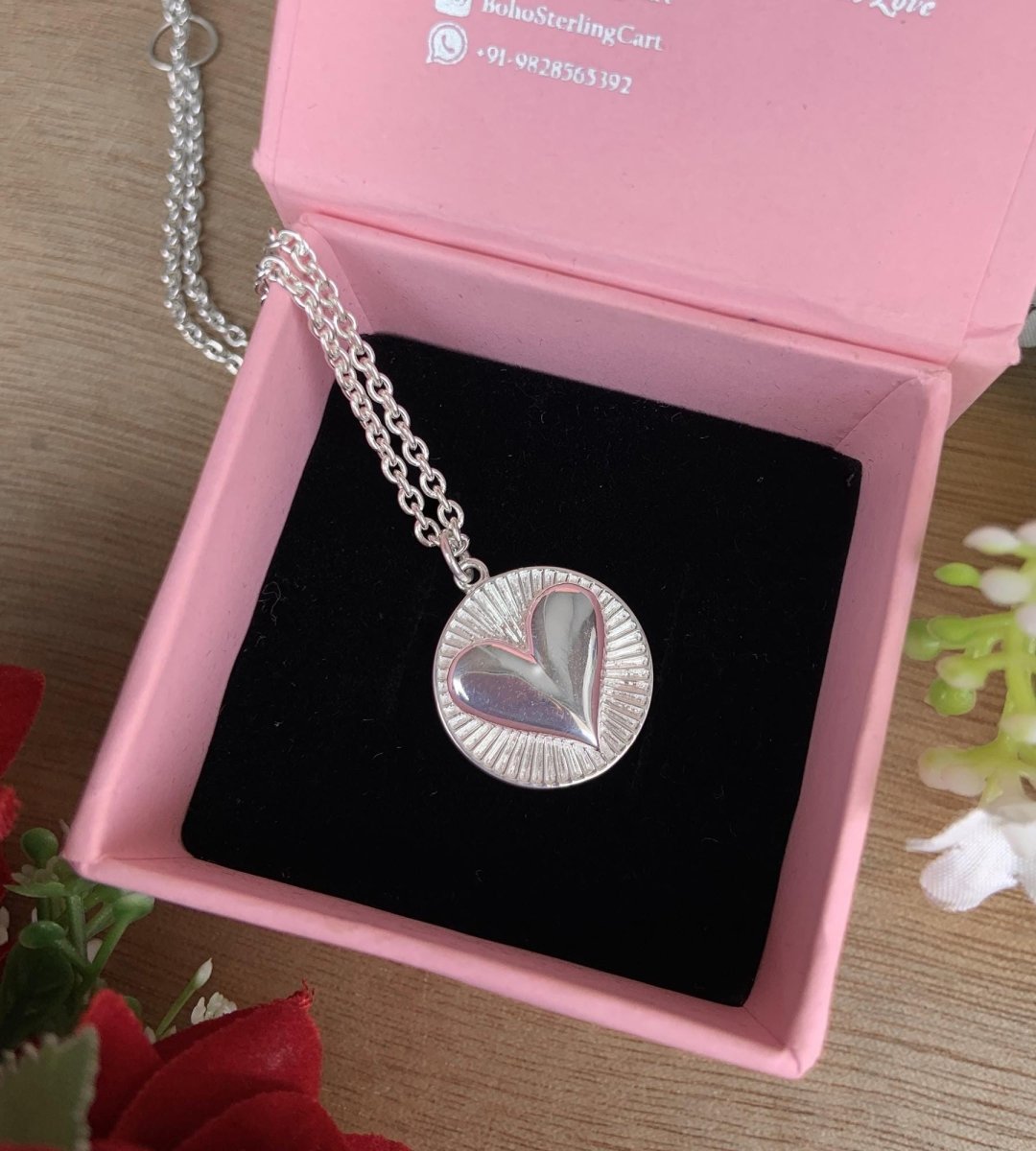 Personalized Name Necklace with Heart Pendant – Silver & Gold Jewelry Gift for Her - BeadsBoatInc