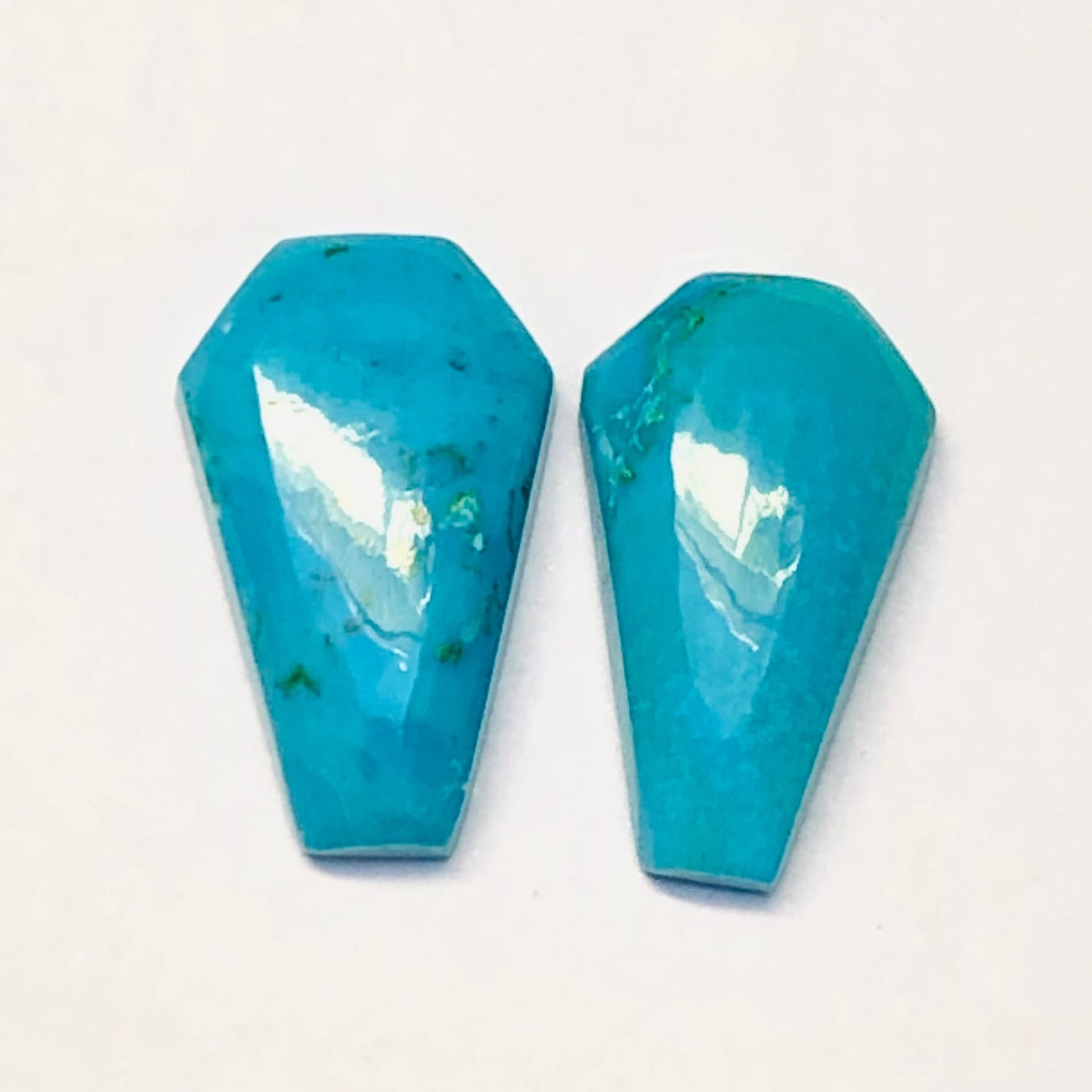 1 Pair Howlite Turquoise Smooth Cut Coffin Shape Gemstone, Size 11X18mm, Matching Pair Briolette, Earring Making , SKU - BBI984