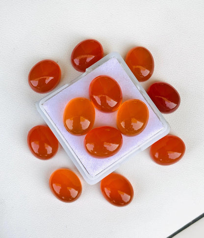 Natural Carnelian Smooth Oval Shape Gemstone Cabochon, CALIBRATED Loose Stone Cab, Oval Jewelry Making Cabochon Semi Precious Cabochons
