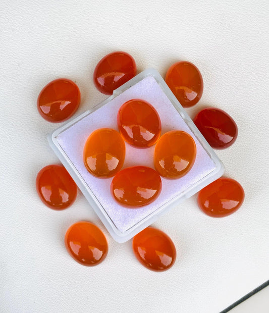 Natural Carnelian Smooth Oval Shape Gemstone Cabochon, CALIBRATED Loose Stone Cab, Oval Jewelry Making Cabochon Semi Precious Cabochons