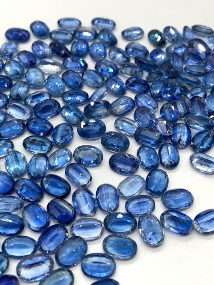 Natural kyanite Faceted Cut Gemstone Oval Shape Cabochon Kyanite Cut for jewelry making Semi Precious Blue Kyanite Stone gift for her