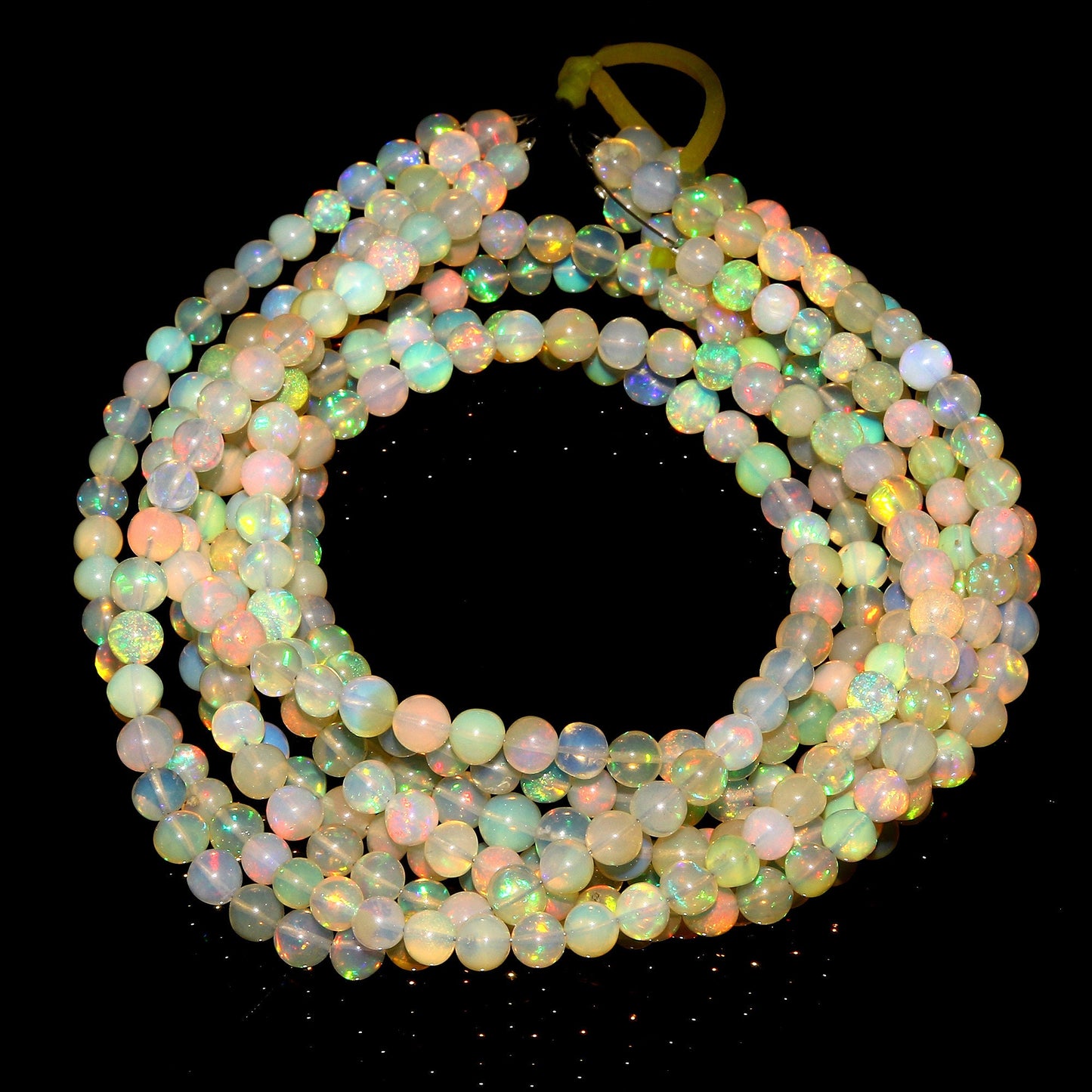 AAA Ethiopian Opal Smooth Round Beads 4mm–6mm