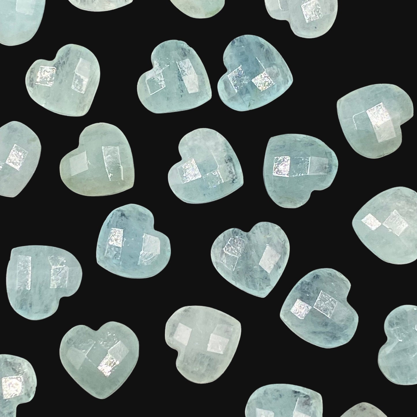 Natural Aquamarine Faceted Carved Heart Shape Loose Gemstone Beads , Carved Heart Shape Gemstone Briolette , Gemstone Heart Beads BBI322