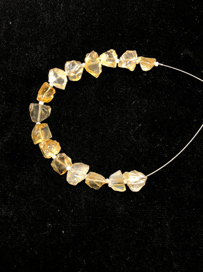15 Pcs Natural Citrine Rough Center Drill Citrine Cluster Raw Healing crystal stones,Rough citrine For Jewelry Making Wholesale SKU -BBI1089