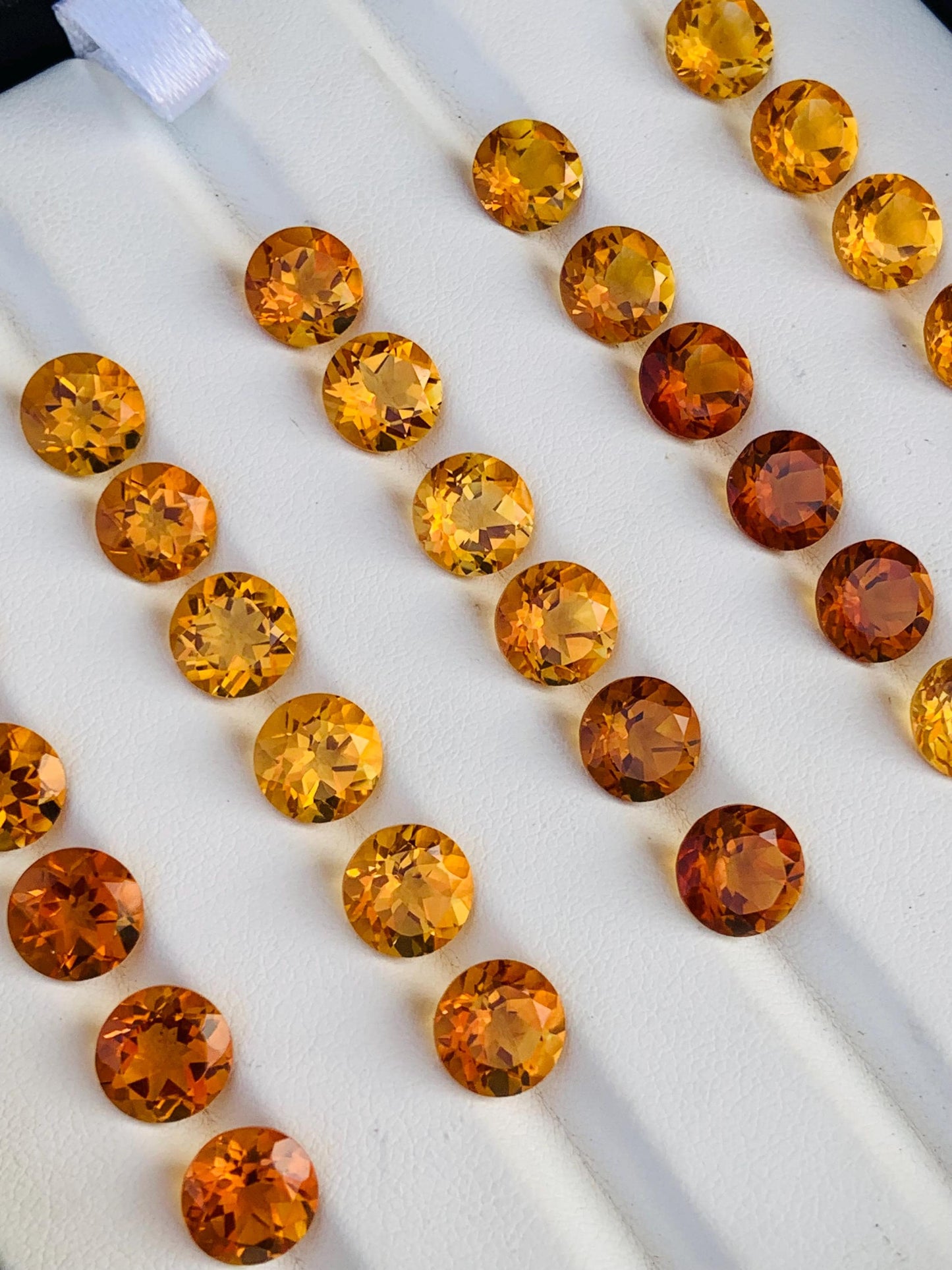 Natural Citrine Faceted Round Shape Cut Stone CALIBRATED Loose Stone Cut Round Jewelry Making Semi Precious Cut stone for ring gift for her