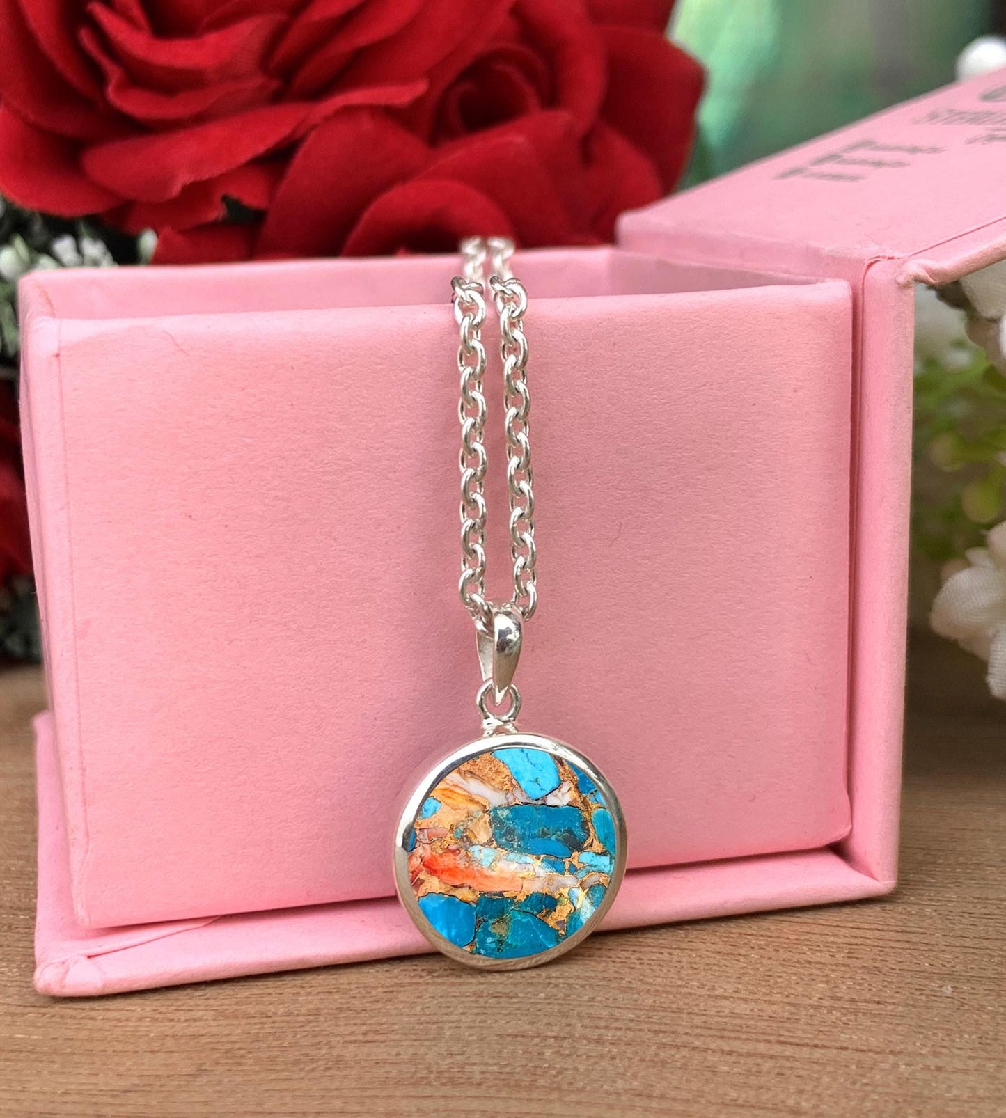Kingsman Turquoise Pendant Necklace – Elegant Birthday Gift for Her