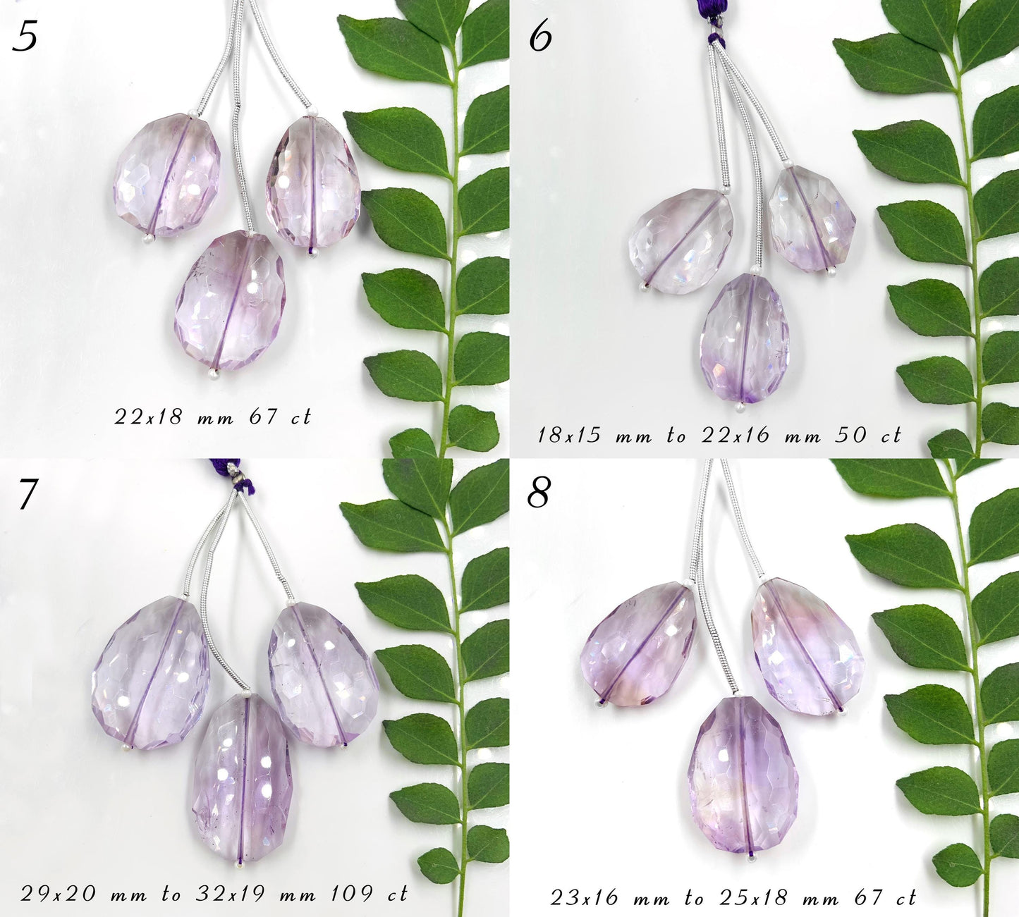 Natural Amethyst and Ametrine Faceted Free Form shape gemstone beads Straight drilled Free Form beads for jewelry making gift for her