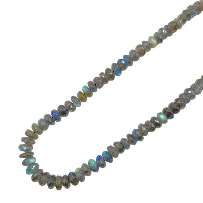 Natural Labradorite Rondelle Beads – AAA Blue Flash Faceted Gemstone 16 Inch for Jewelry Making