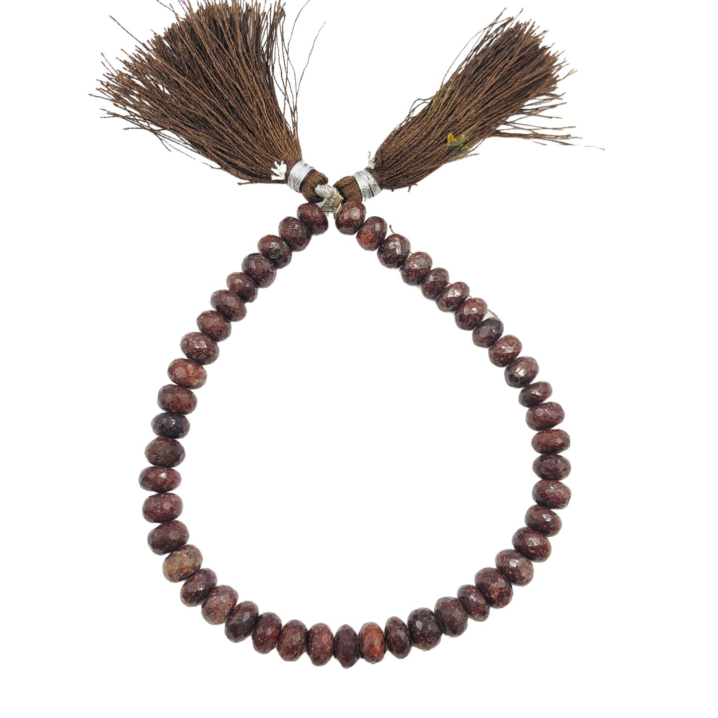 AAA Natural Brown Jasper Beads | 6–7mm Faceted Rondelle Gemstone