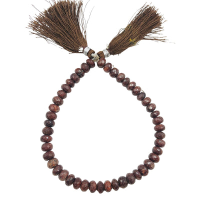 AAA Natural Brown Jasper Beads | 6–7mm Faceted Rondelle Gemstone