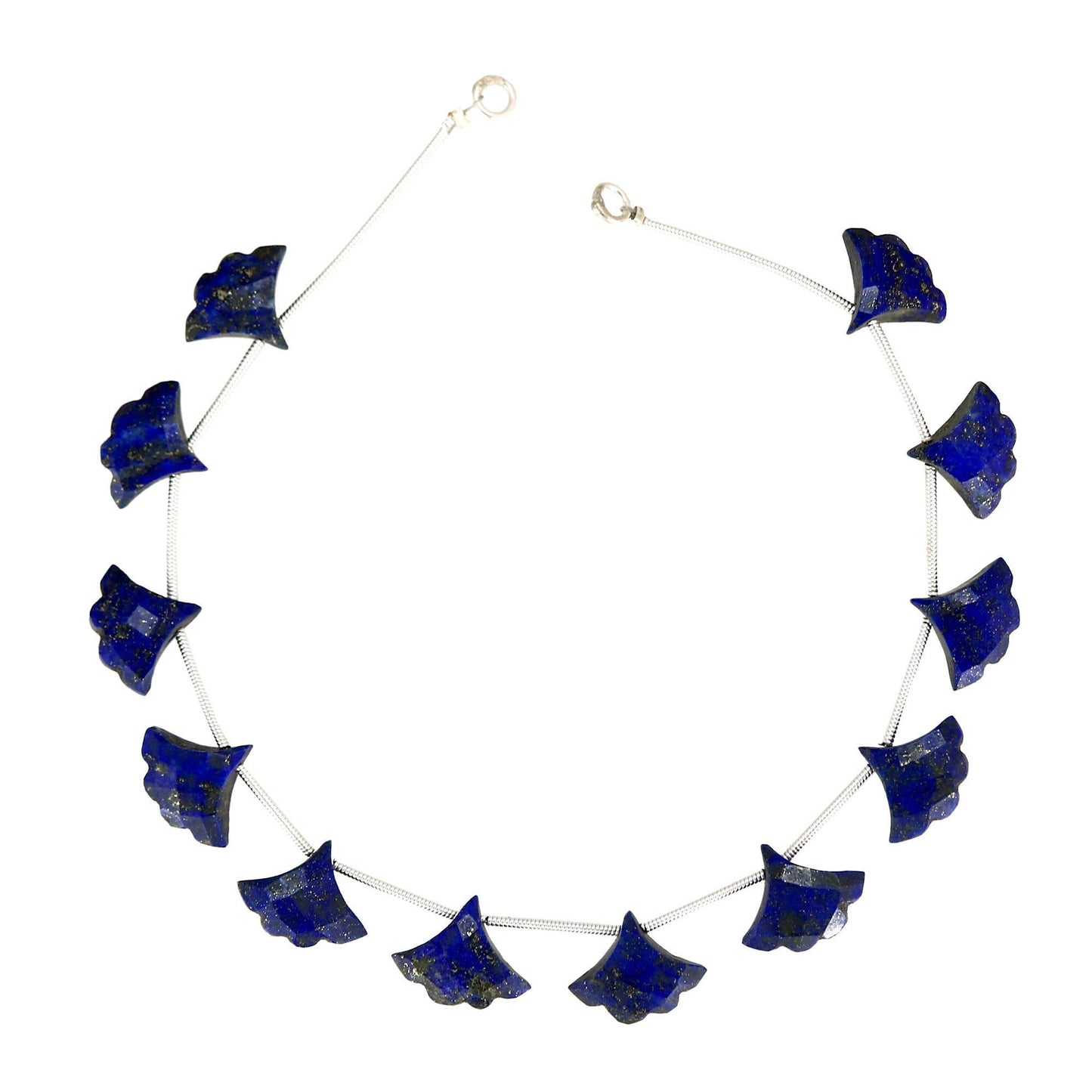 Natural Lapis Lazuli Tree Shape Carved Briolette Beads for Jewelry Making