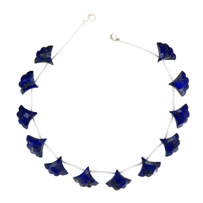 Natural Lapis Lazuli Tree Shape Carved Briolette Beads for Jewelry Making