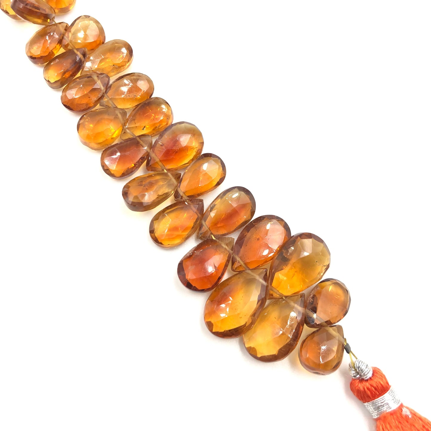 AAA Natural Citrine Faceted Pear Beads | Citrine Pear Shape Briolette Gemstone