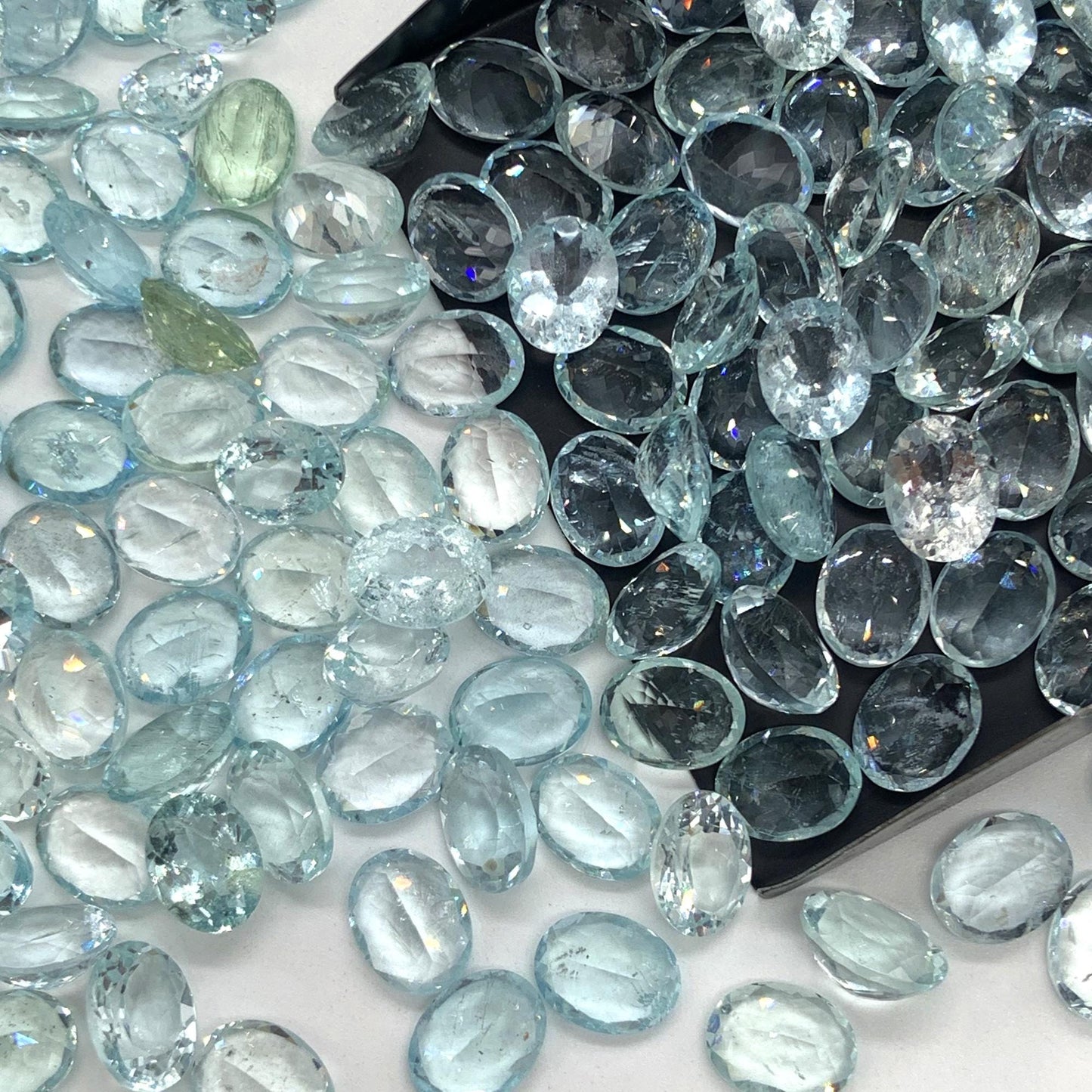 Natural Aquamarine Faceted Cut Gemstone Oval Shape Cabochon Aquamarine Cut for jewelry making Semi Precious Aquamarine CutStone gift for her