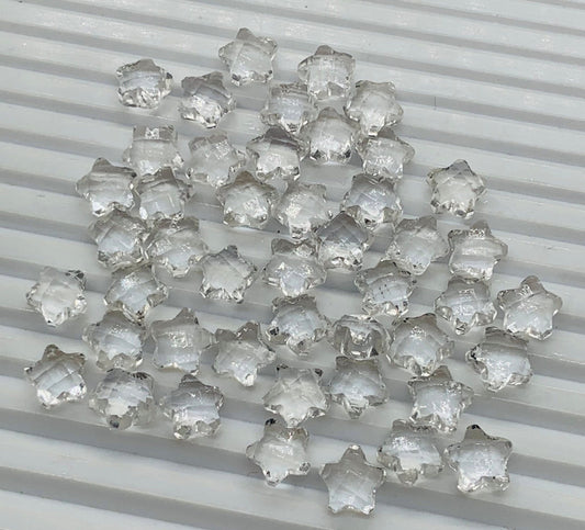 Natural Crystal Quartz Star Shape Gemstone , Hand Carved Star Shape Briolette, Size 10mm, Jewelry Making Beads BBI140