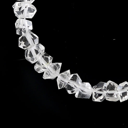 Clear White Herkimer Diamond Quartz Nuggets, 5-6mm Natural Double Terminated Clear Quartz Crystals, Small Herkimer Rough Stone SKU- BBI860