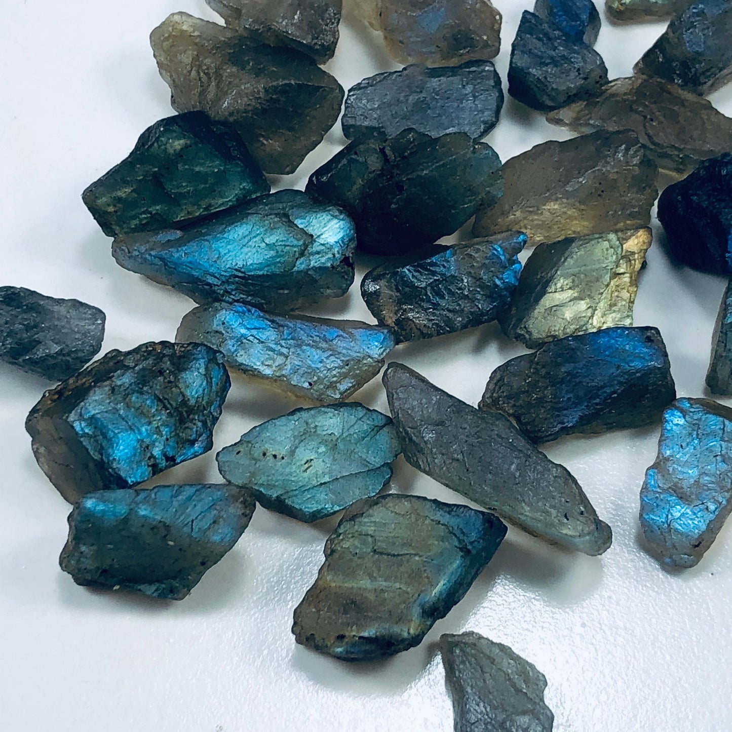 10 pcs Multi Fire Raw Labradorite  Natural Rough Labradorite Specimen Gemstone, Blue Labradorite Crystal Flashy Rough Garden Stone BBI1049