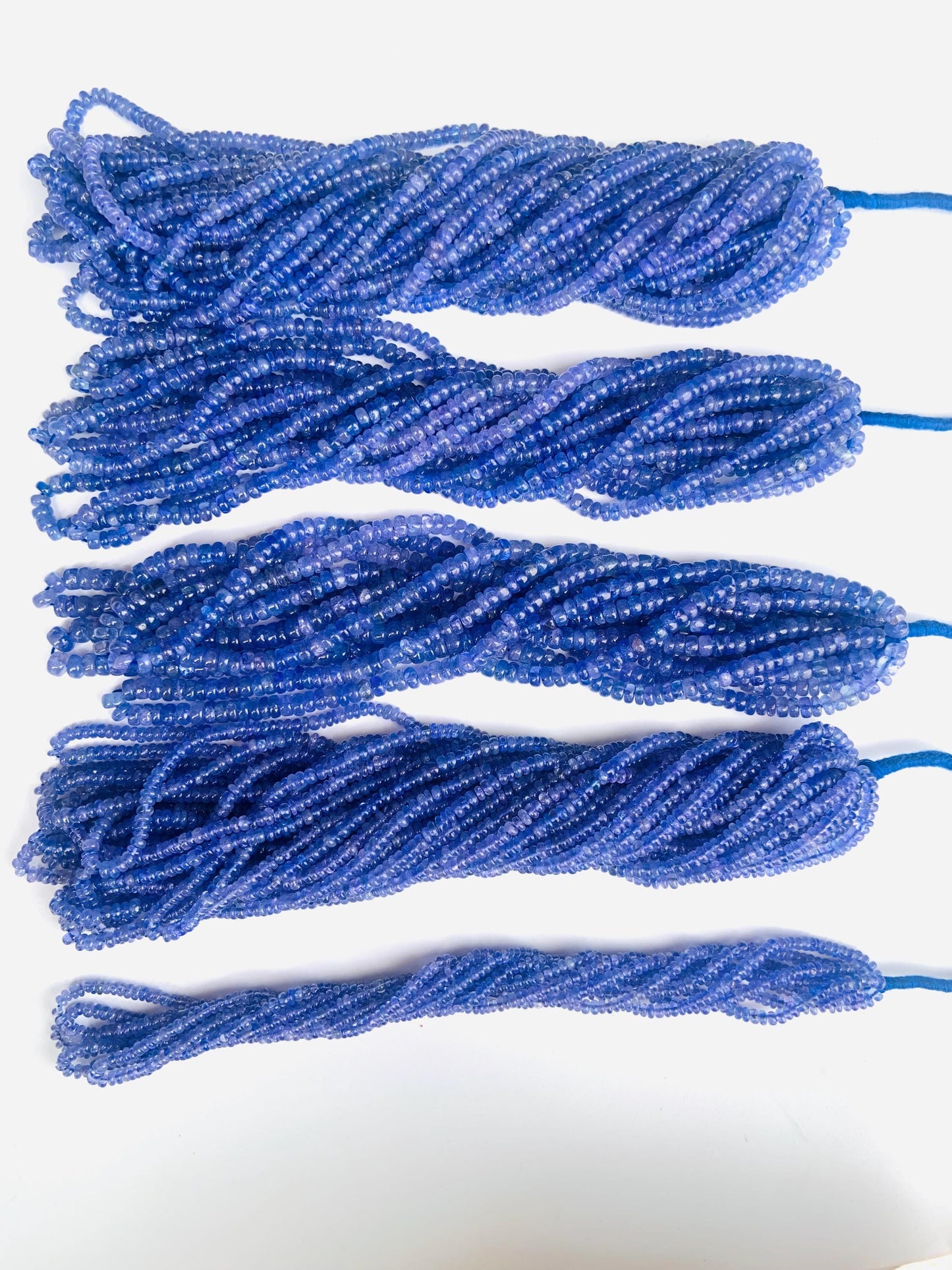 AAA Quality 16 Inch Natural Tanzanite Smooth Rondelle Beads | Jewelry Making