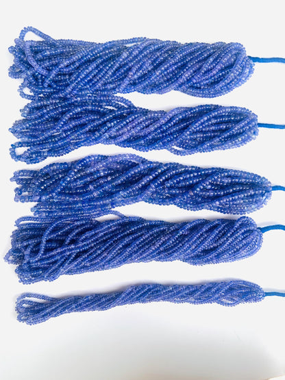 AAA Quality 16 Inch Natural Tanzanite Smooth Rondelle Beads | Jewelry Making