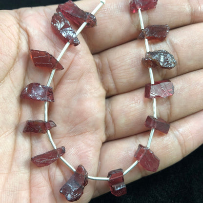 14 Pieces Natural Garnet Face drill Rough Cluster Raw Healing crystal stones, Rough Garnet raw For Jewelry Making Supplies SKU- BBI867