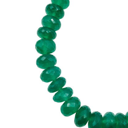 Green Onyx Faceted Rondelle Beads BBI1617 – Natural Semi Precious Gemstones
