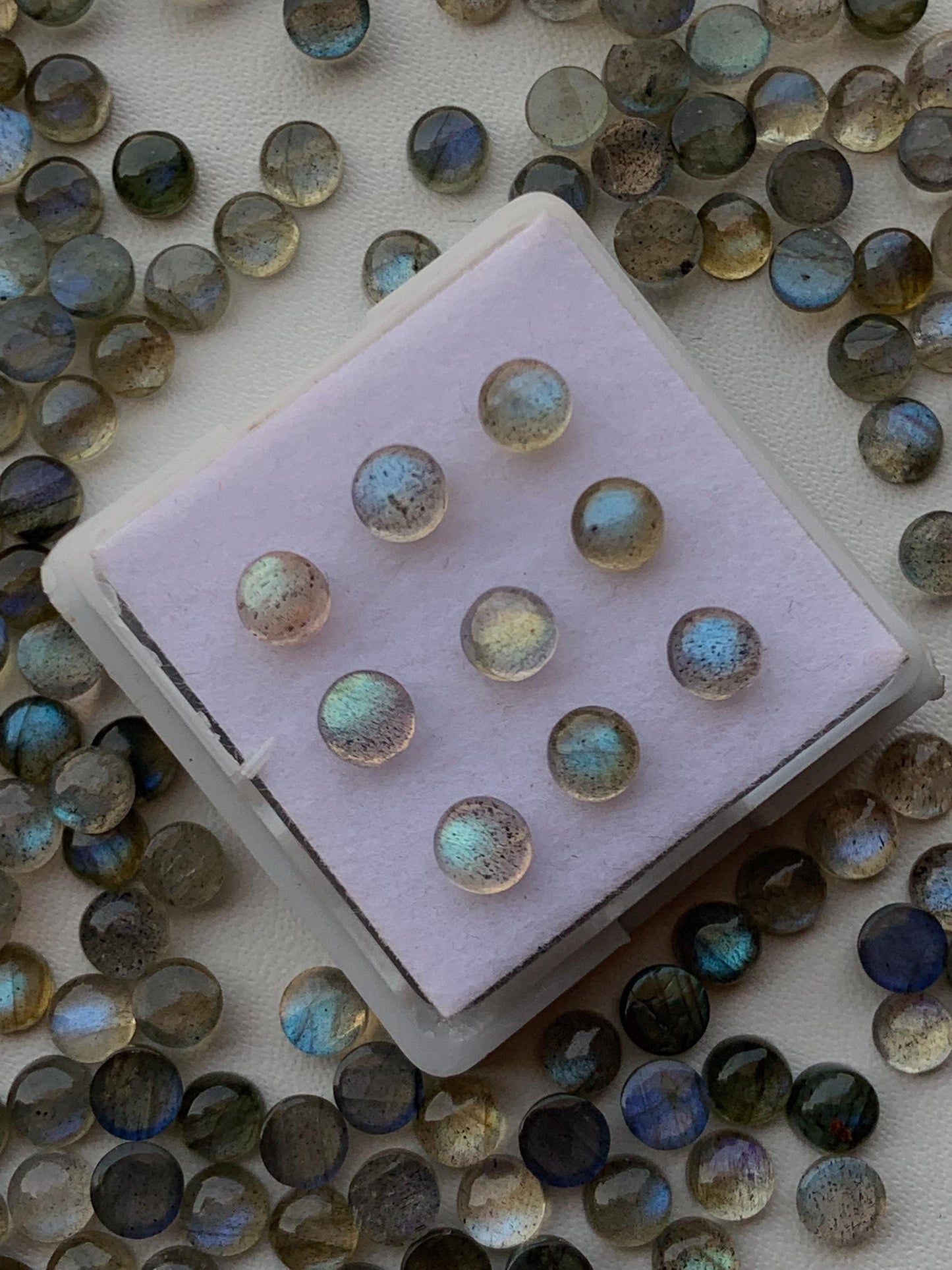 Natural Labradorite Smooth Round Gemstone Cabochon, CALIBRATED Loose Stone Cab, Round Jewelry Making Cabochons Semi Precious Cabs for ring