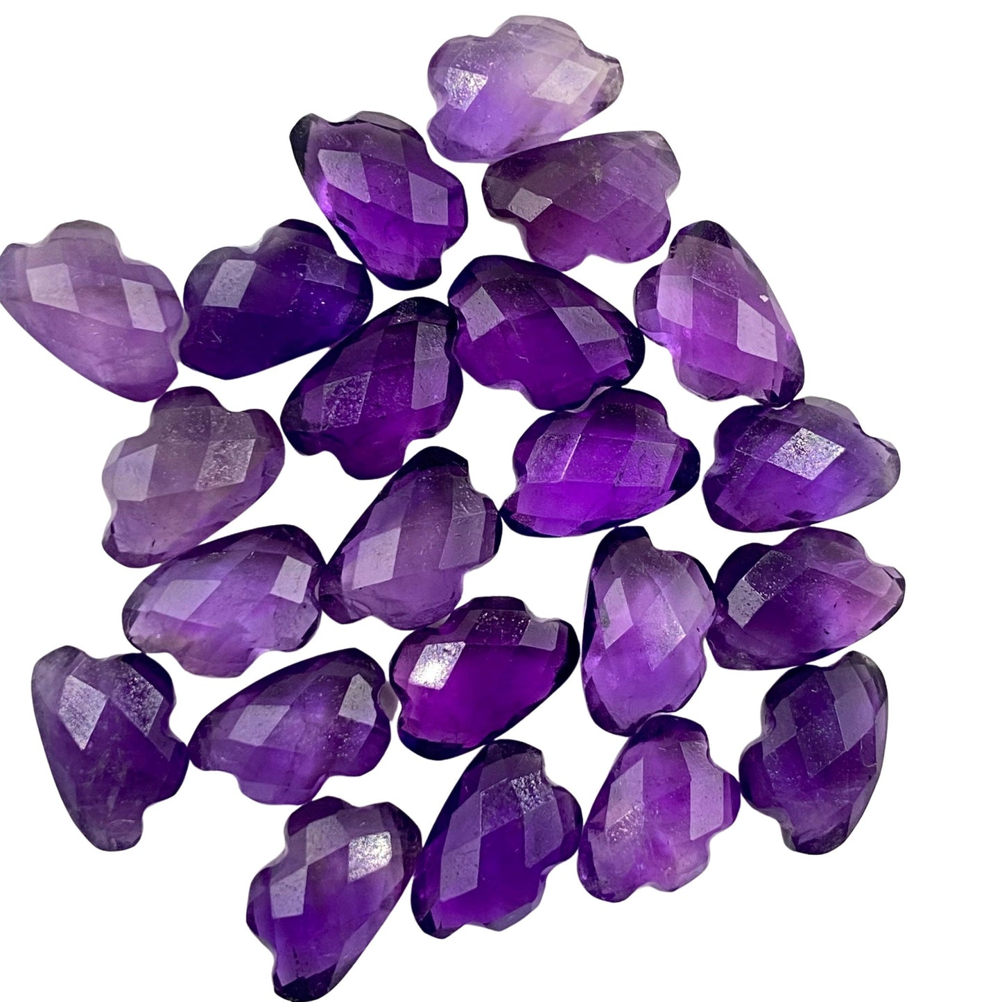 AAA Quality Natural Amethyst Cloud Gemstone Beads , Faceted Cloud Shape Gemstone , Hand Carved Gemstone , Cloud Earrings , SKU -BBI1116