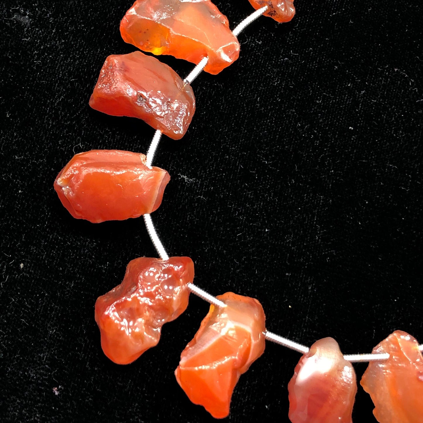Natural Carnelian Raw Cluster Stones 15 Pieces Face Drill Gemstones for Jewelry Making