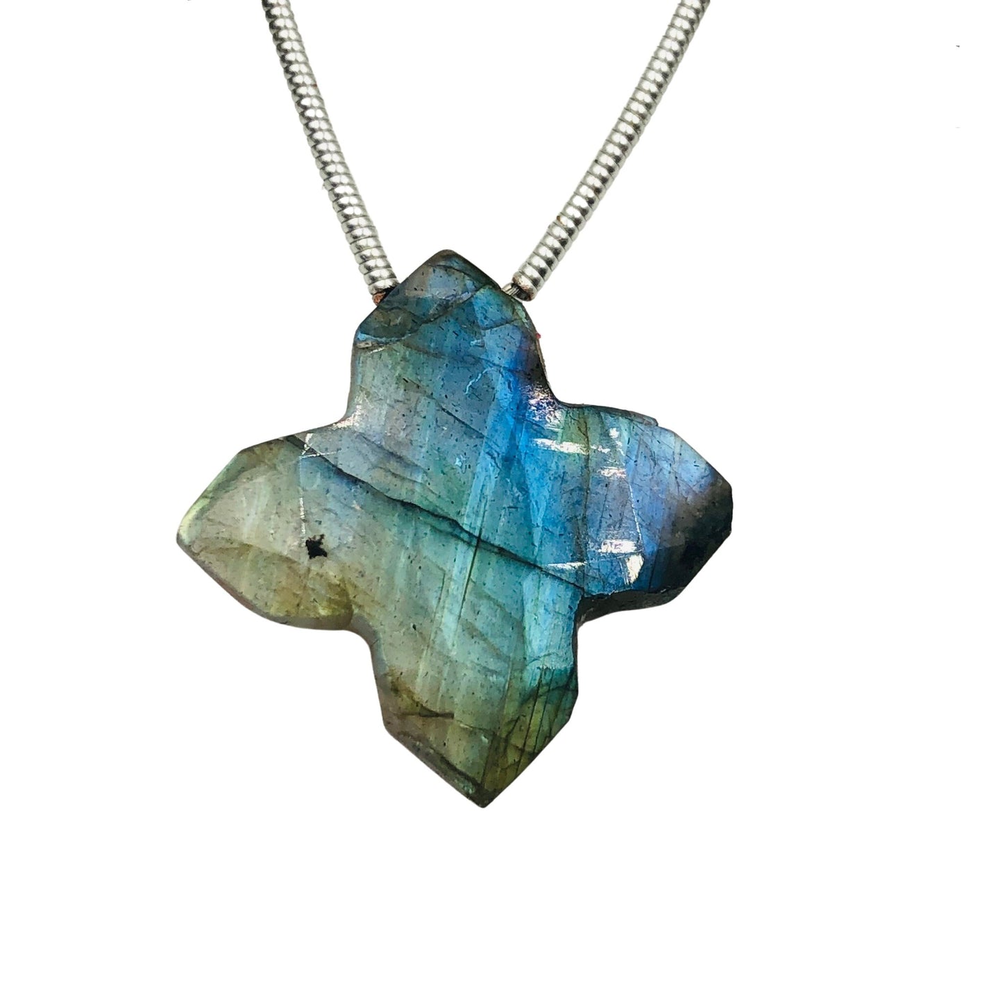 Natural Labradorite Fancy Star Beads - Faceted Gemstone Briolette 10 Pcs