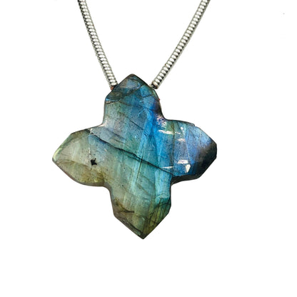 Natural Labradorite Fancy Star Beads - Faceted Gemstone Briolette 10 Pcs