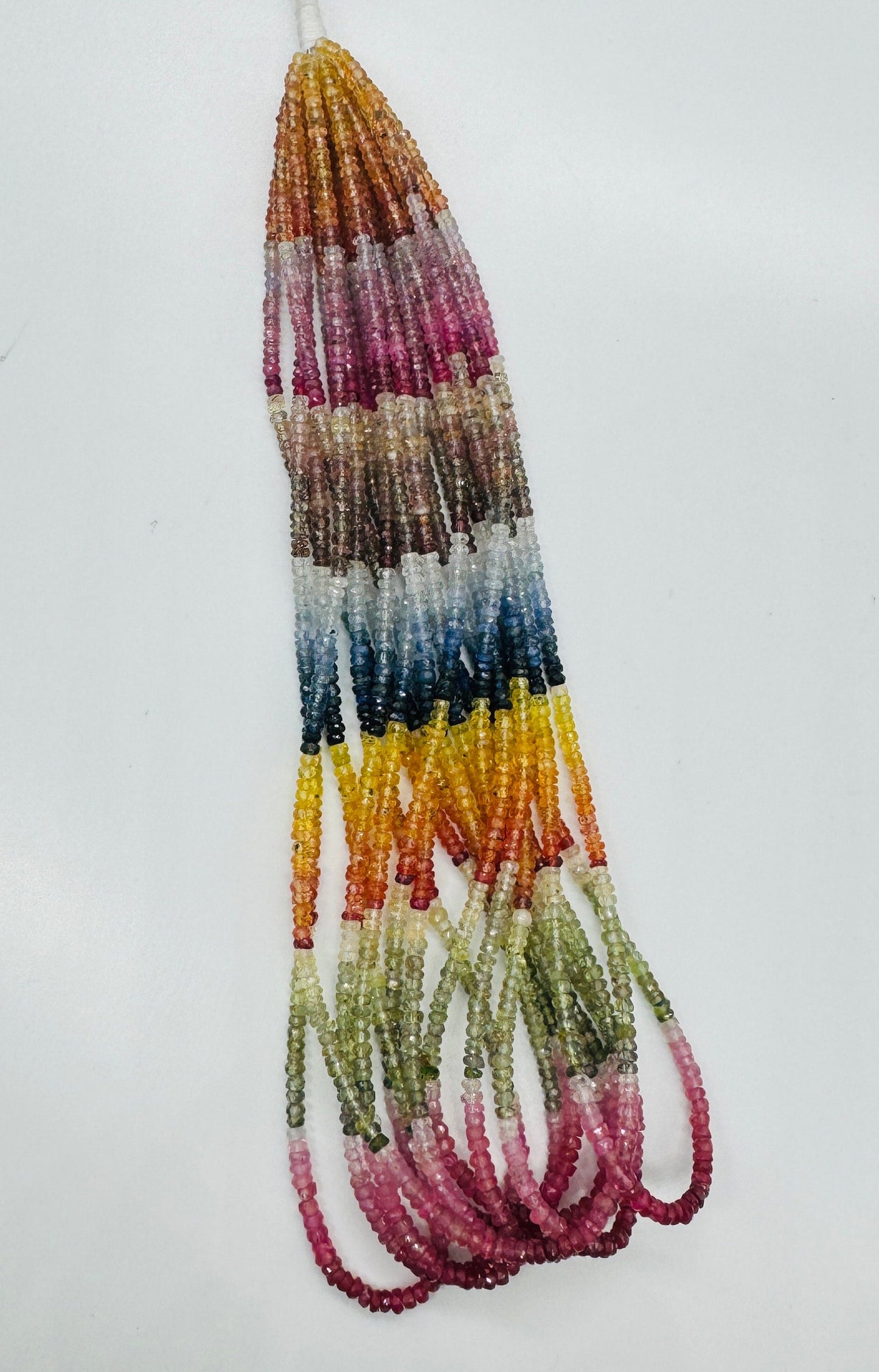 AAA+ Multi Sapphire Faceted Rondelle Beads | 3mm | 16 Inch Strand